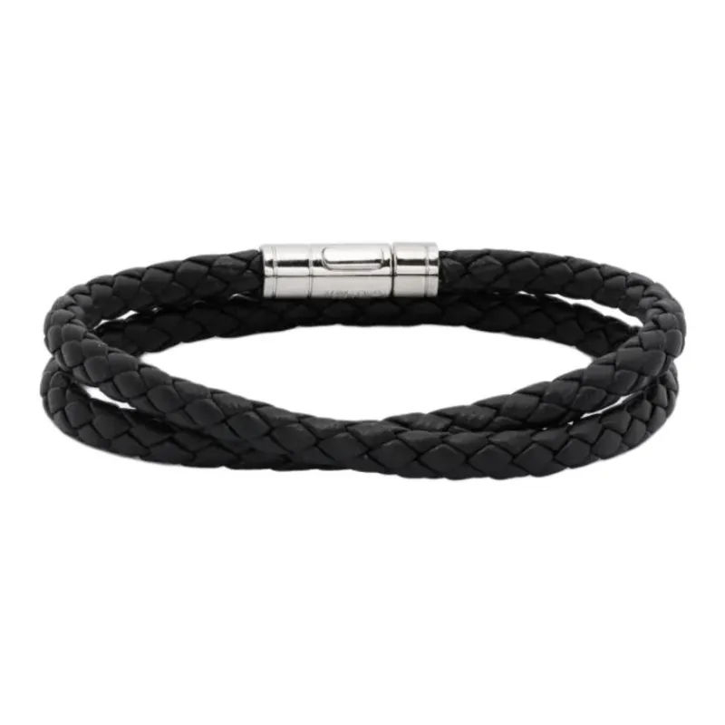 TOM FORD Braided Leather Bracelet-0
