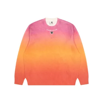 Aape FW24 Knitwear Men's Pink Orange Gradient