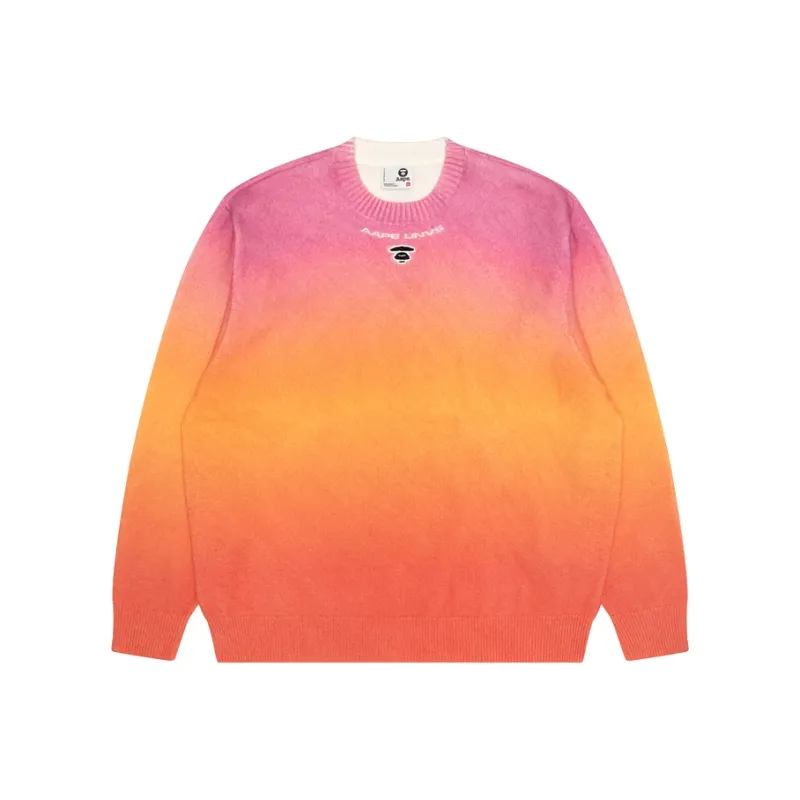 Aape FW24 Knitwear Men's Pink Orange Gradient-0