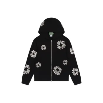 Denim Tears Cashmere Swarovski Cotton Wreath Zip Hoodie