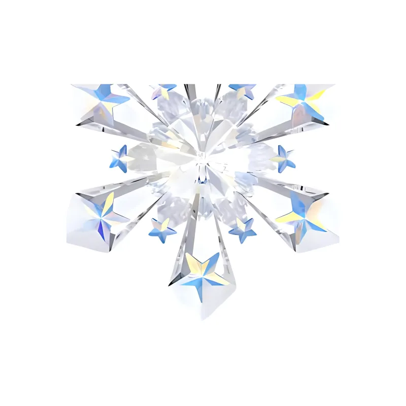 Swarovski Faux Crystal, Metallic Polyester Pendants Unisex White-1