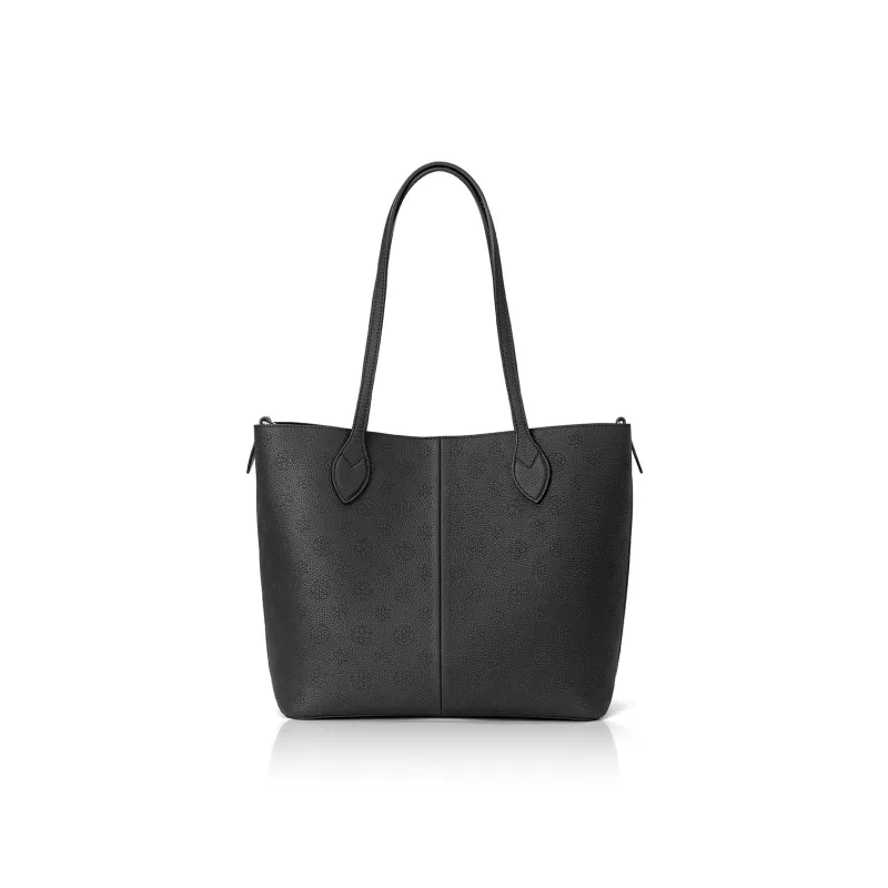 ROBERTA DI CAMERINO Cow Leather Tote Bag, Shoulder Bag Large Size Women's Classic Black/Elephant Gray-2