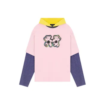 WE11DONE Teddy Twins Layered Hoodie