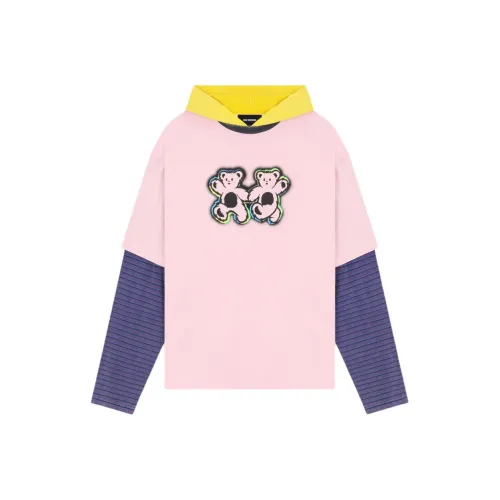 WE11DONE Teddy Twins Layered Hoodie
