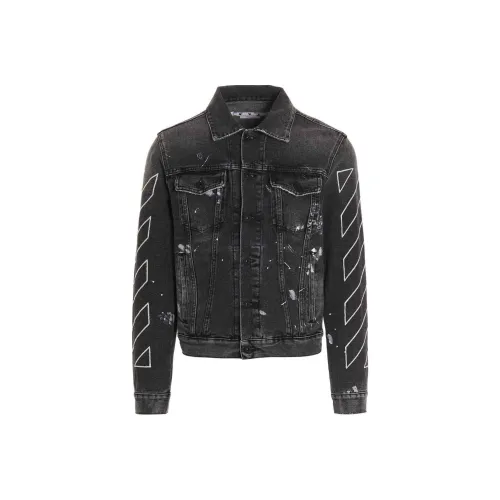 OFF WHITE SS22 Denim Jacket Men's Black