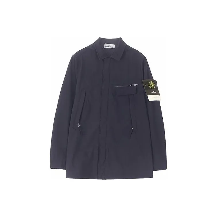STONE ISLAND Windbreaker Jacket Men's Marine Blue-0
