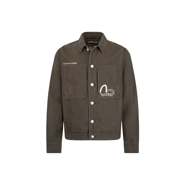 EVISU Denim Jacket Men's Dark Charcoal-0