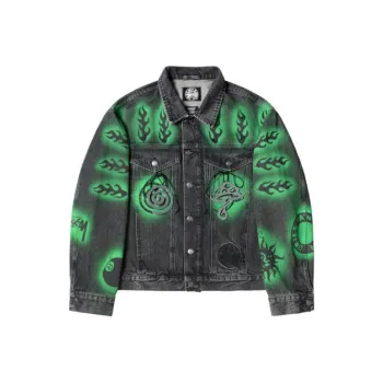 Stussy X Dries Van Noten Hand Stencilled Denim