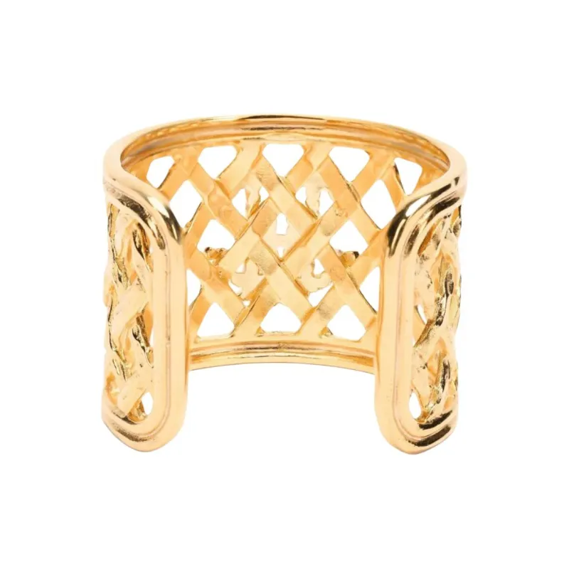 Roberto Cavalli Logo plaque Cuff Bracelet-1