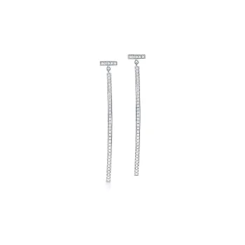 TIFFANY & CO. T Earrings Women's Silver