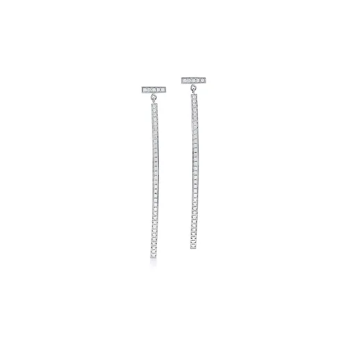 TIFFANY & CO. T Earrings Women's Silver