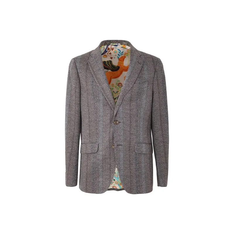 ETRO Single Breasted Striped Blazer-0