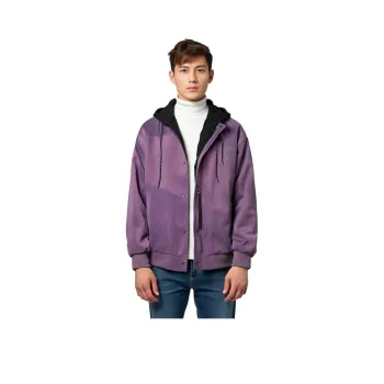 Q ZHIHE Jackets Coats Unisex Purple