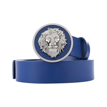 VERSACE Leather Belts Men Blue