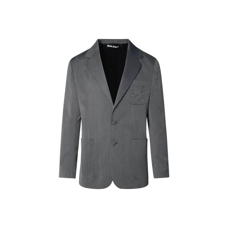 PALM ANGELS Single Breasted Tailored Blazer-0