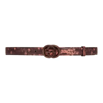 GUCCI Minimalist Style Individual Comfortable Fashion Smooth Buckle Men's Width 2.54cm