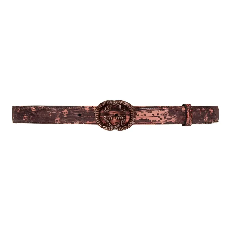 GUCCI Minimalist Style Individual Comfortable Fashion Smooth Buckle Men's Width 2.54cm-0