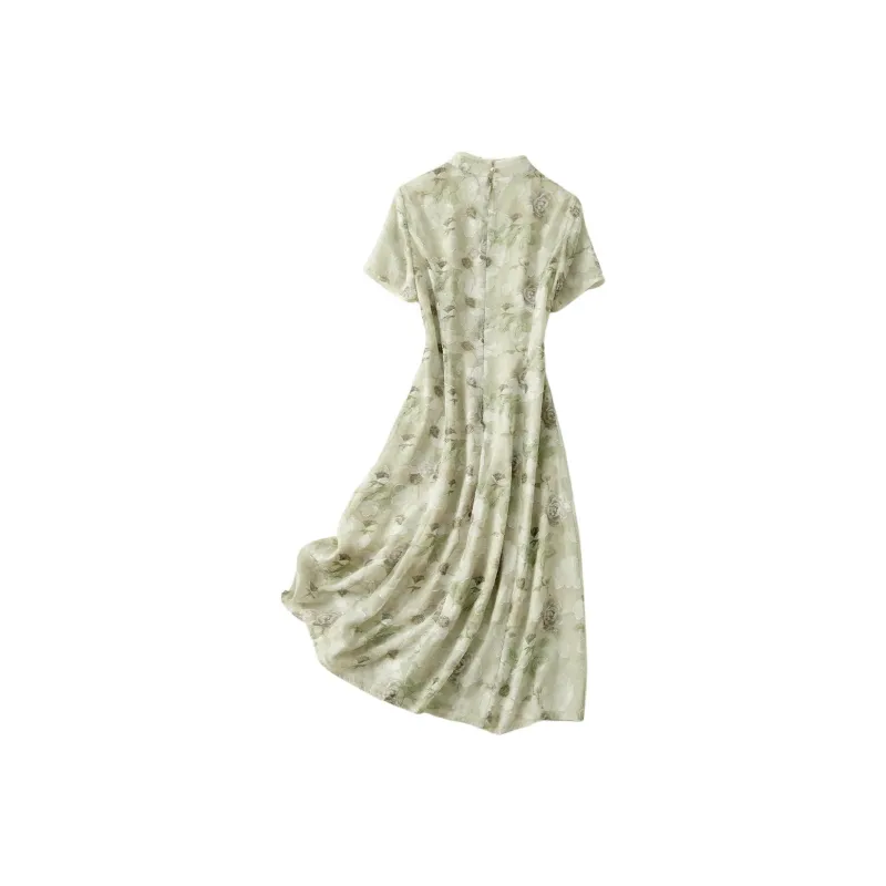 IHIMI Short Sleeved Dresses Women's Multicolor-1