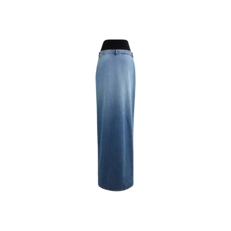 Alaia High Waist Button Detailed Denim Skirt-1
