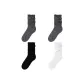 4-Pack (Dark Heather Gray 2+Black+White)