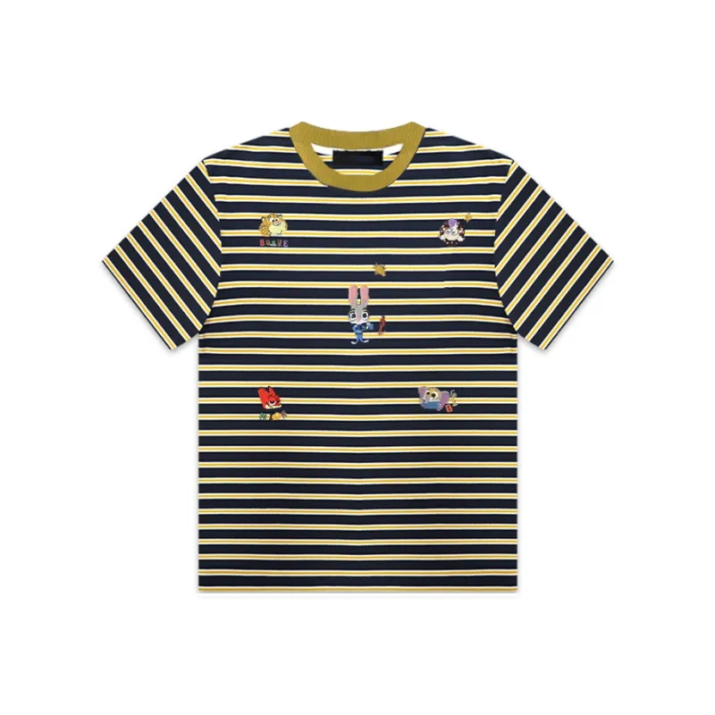 Mountainpeak T Shirt Unisex Yellow Stripes-0