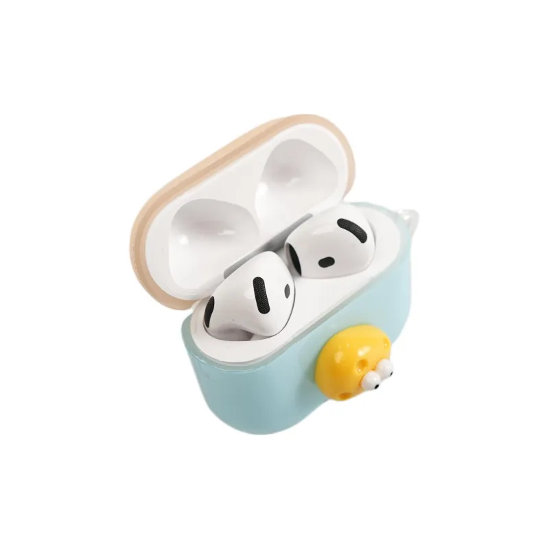 Sopi Compatibility With Apple AirPods 4/2/3/AirPods Pro/Pro 2 TPU Multicolor 3D Effect Cheese Headphone Cases-5