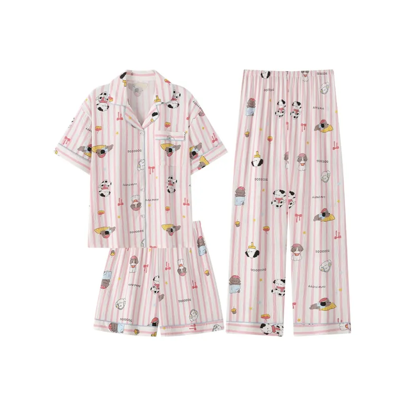 Maultiay Pajama Set Women's Pink-0