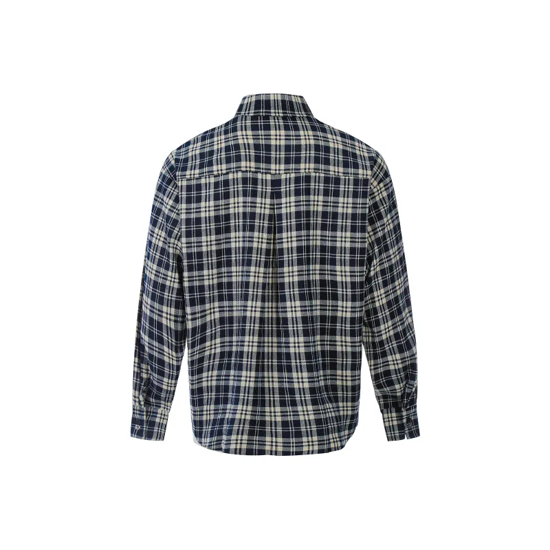 IMHM Shirt Unisex Blue Plaid Color-1