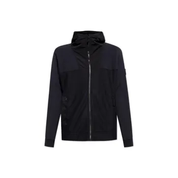 STONE ISLAND Panelled Zip up Hoodie