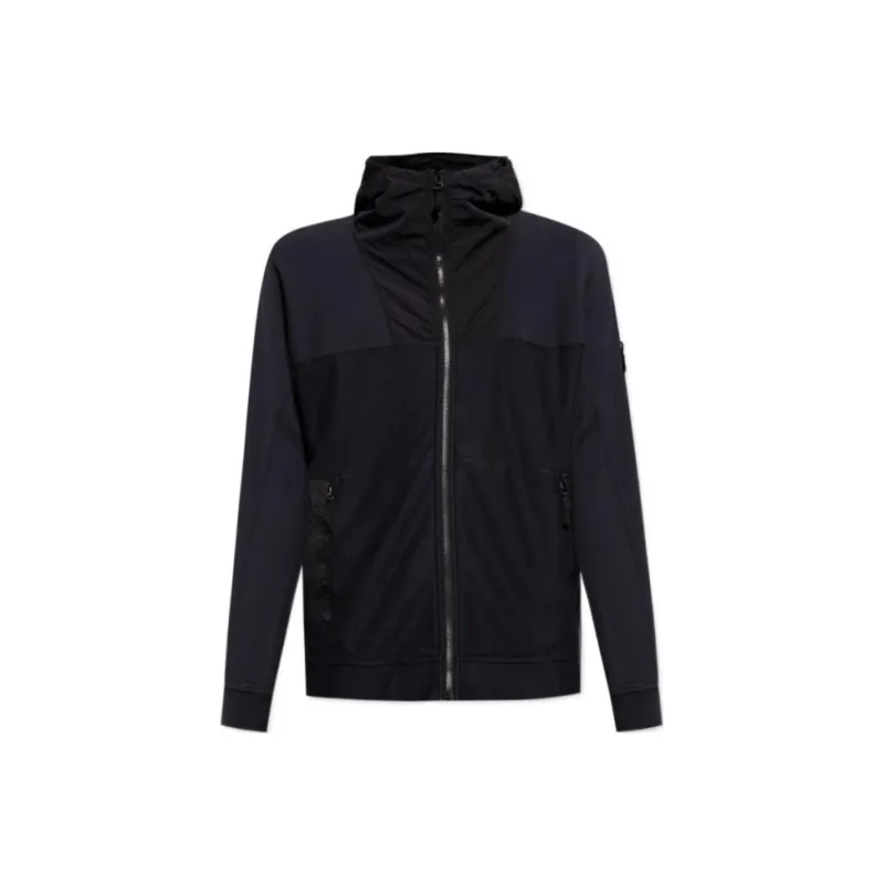 STONE ISLAND Panelled Zip up Hoodie-0