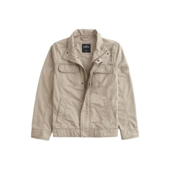 Hollister Jackets Men Brown Yellow