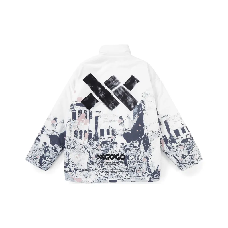 XXGOGO Puffer Jacket Winter Unisex White-0
