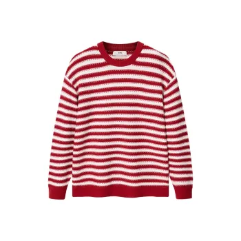 GXG Knitwear Men's Red White Stripes