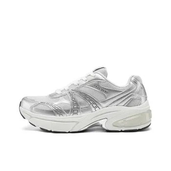 Skechers Anti Slip Wear Resistant Low Top Casual Running Shoes Men's Silver