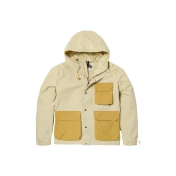 THE NORTH FACE City Outdoor Collection Outdoor Hiking Waterproof And Windproof Windbreaker Jacket Men's Khaki