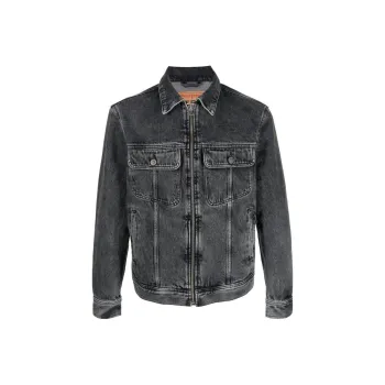 DIESEL Denim Jackets Men Black