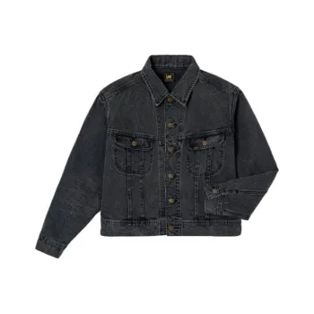 Lee Denim Jackets Men Black Gray Color