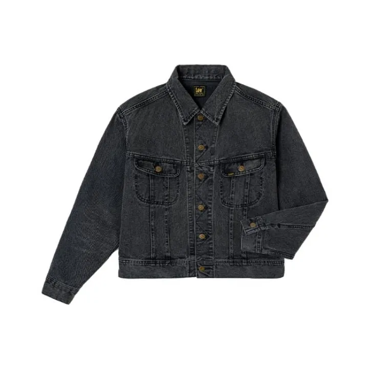 Lee Denim Jackets Men Black Gray Color-0