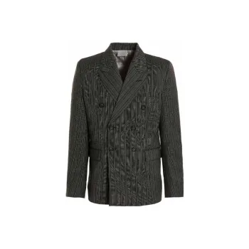 VTMNTS Double Breasted Pinstriped Tailored Blazer