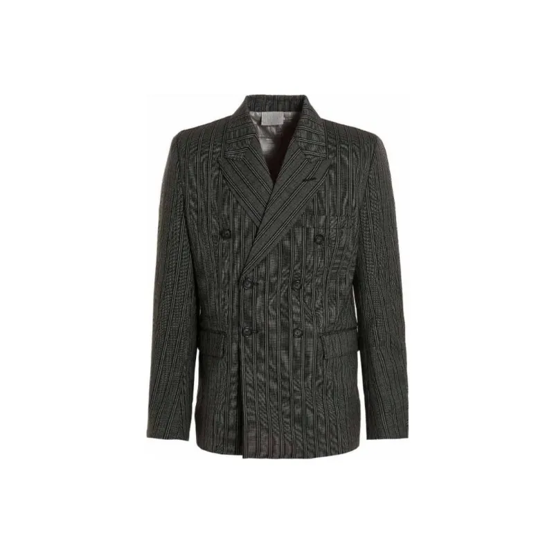 VTMNTS Double Breasted Pinstriped Tailored Blazer-0