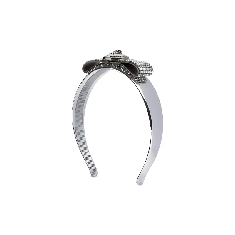 VERSACE Metal Mesh Gianni Ribbon Headband-2