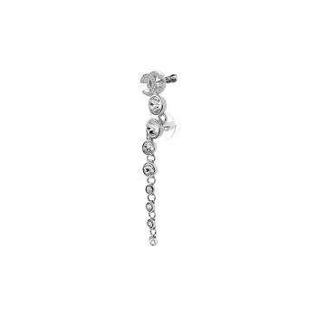CHANEL Double C Earrings Women's Silver
