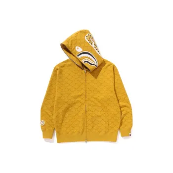 A BATHING APE College Monogram Relaxed Fit Shark Full Zip Hoodie