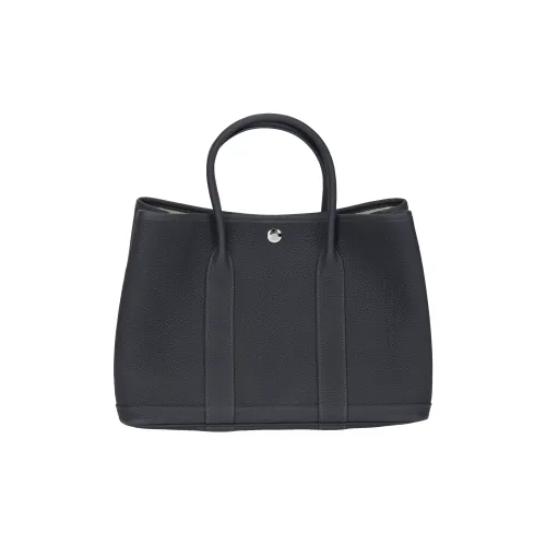 HERMES Garden Party Negonda Calfskin Handbag Women's 85 Ardoise Slate Gray