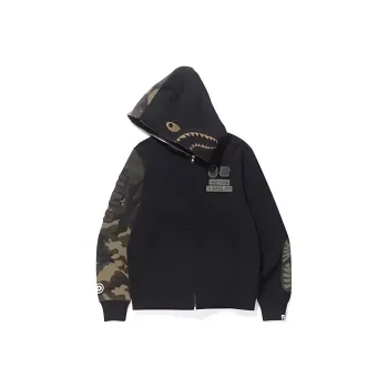 A BATHING APE X Undwoodland Camo Shark Hoodie