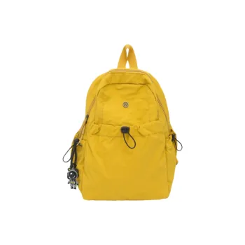 BRABOSTON Nylon Backpack Unisex Egg Yolk Flowing Sand/Black/Orange Red/Vanilla Cream/Milk White