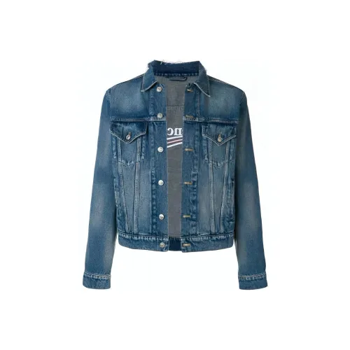 Balenciaga Embroidered Logo Denim Jacket