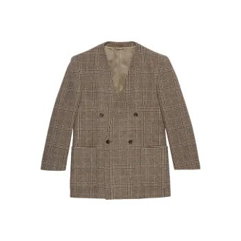 GUCCI Checked Double Breasted Jacket