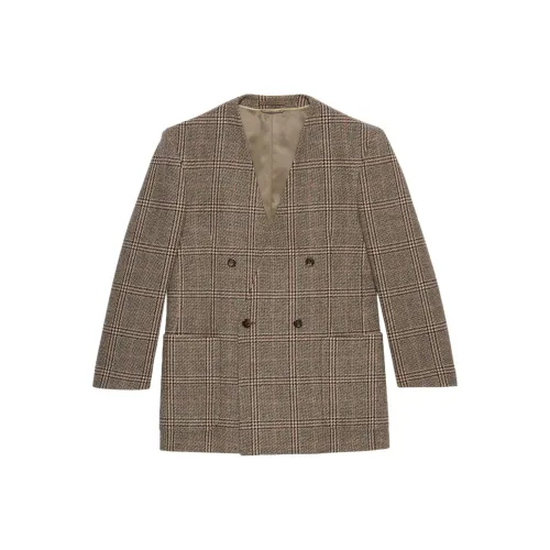 GUCCI Checked Double Breasted Jacket