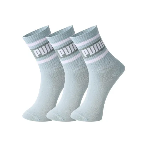 PUMA Knee High Socks Unisex 3 Pack Mint & Green
